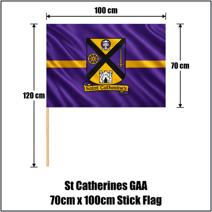 St Catherines GAA 70cm x 100cm Stick Flag - ClubFlags.ie