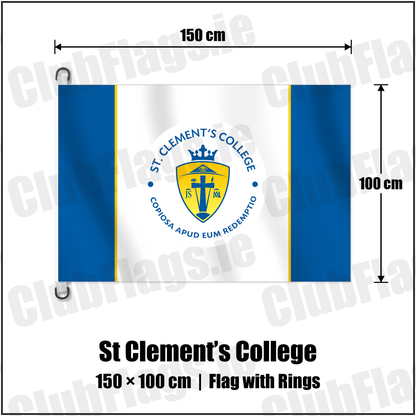 St Clement’s College 150cm x 100cm Flag Pole Flag with Rings with the club crest and colours, Limerick GAA - ClubFlags.ie