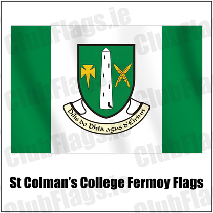 St Colman’s College Fermoy Flags with the club crest and colours, Cork GAA - ClubFlags.ie