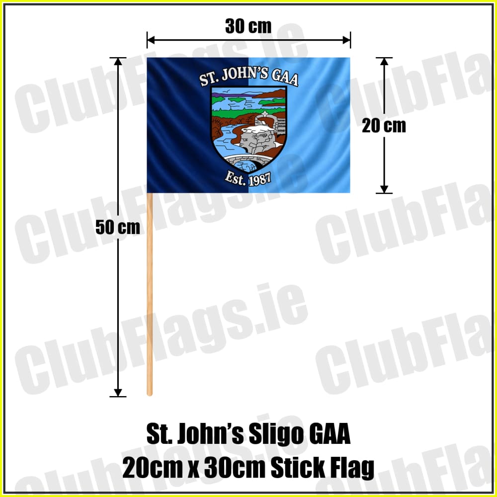 St. John’s Sligo GAA 20cm x 30cm Stick Flag - ClubFlags.ie