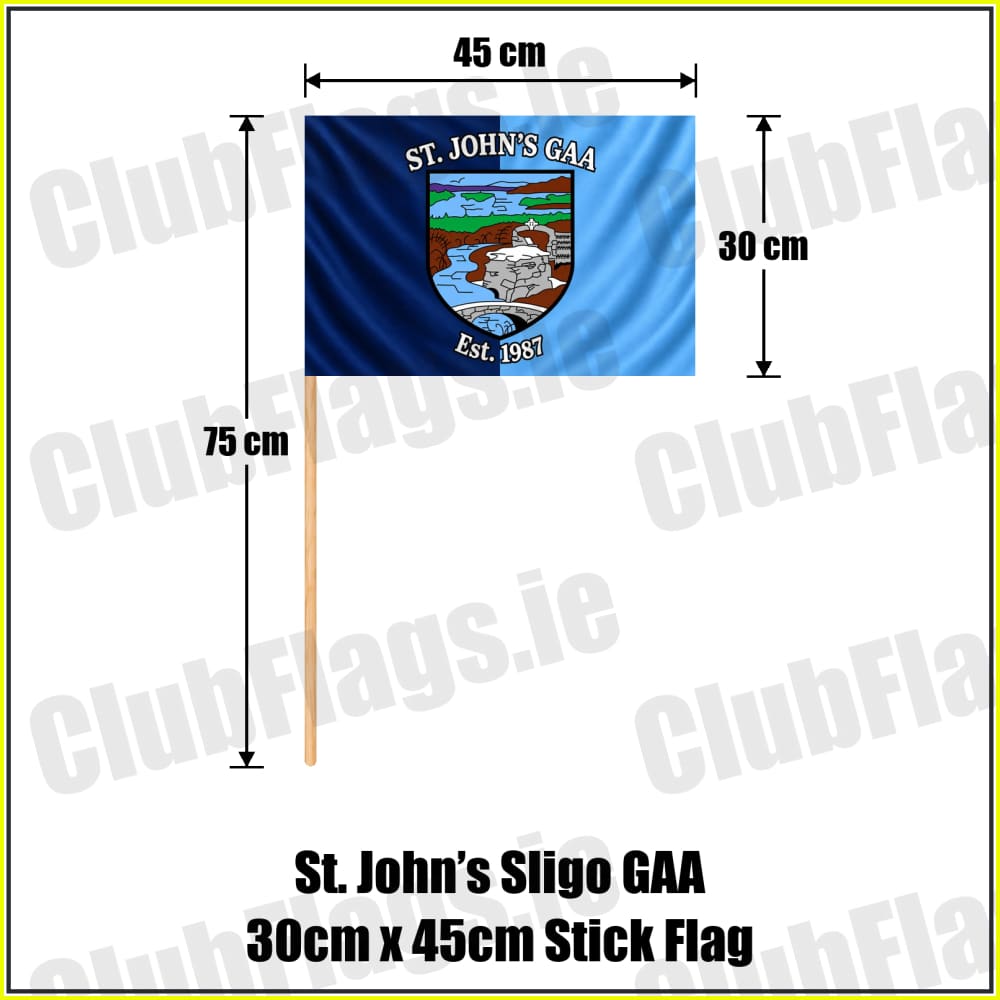 St. John’s Sligo GAA 30cm x 45cm Stick Flag - ClubFlags.ie