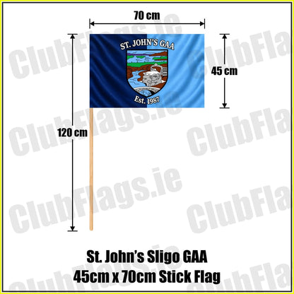 St. John’s Sligo GAA 45cm x 70cm Stick Flag - ClubFlags.ie