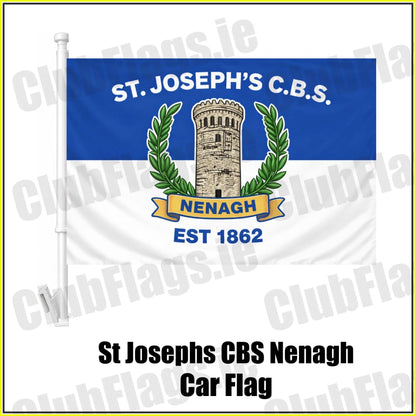 St Josephs CBS Nenagh Car Flag - ClubFlags.ie