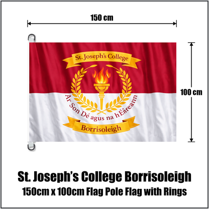 St. Joseph’s College Borrisoleigh 150cm x 100cm Flag Pole Flag with Rings - ClubFlags.ie