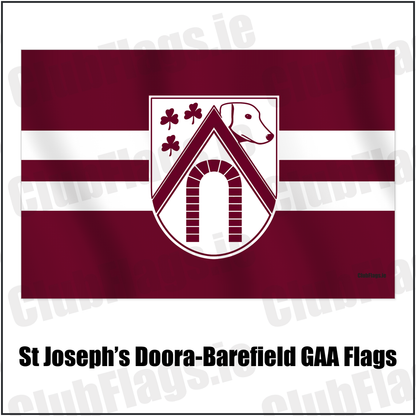 St Joseph’s Doora-Barefield GAA Flags with the verified club crest and colours, Clare GAA - ClubFlags.ie