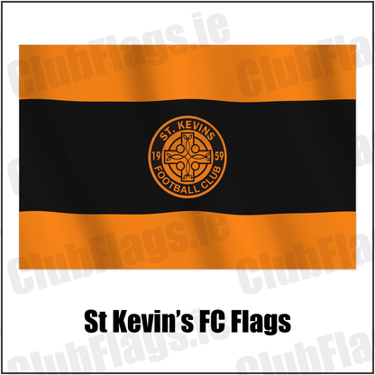 St Kevin’s FC Flags with the club crest and colours, Dublin Football - ClubFlags.ie