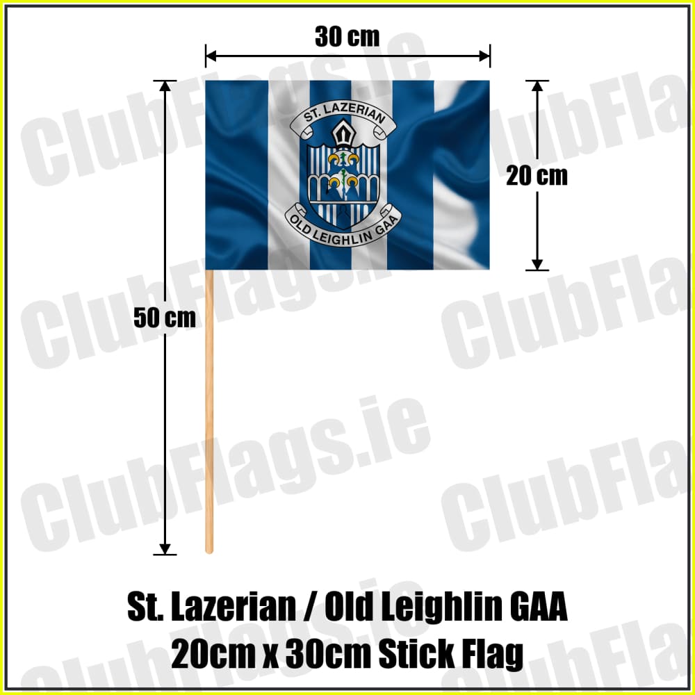 St. Lazerian / Old Leighlin GAA 20cm x 30cm Stick Flag - ClubFlags.ie