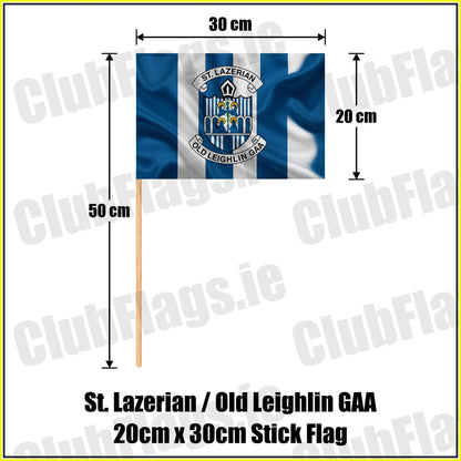 St. Lazerian / Old Leighlin GAA 20cm x 30cm Stick Flag - ClubFlags.ie
