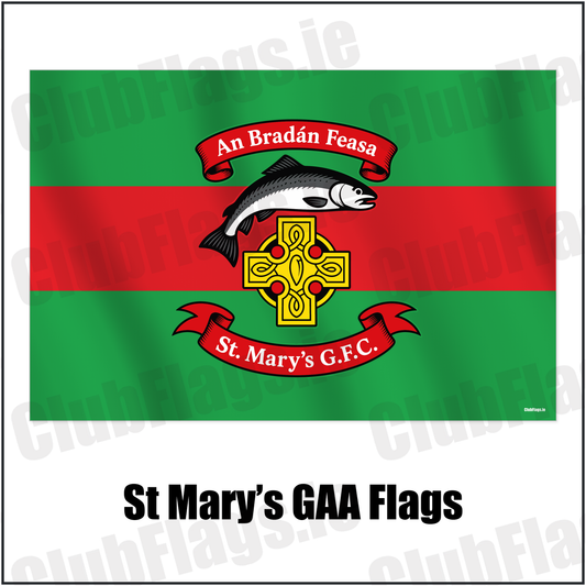 St Mary’s GAA Flags with the verified club crest and colours, Meath GAA - ClubFlags.ie