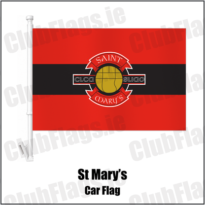 St Mary’s Car Flag with the club crest and colours, Sligo GAA - ClubFlags.ie