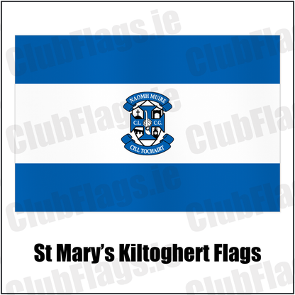 St Mary’s Kiltoghert Flags with the club crest and colours, Leitrim GAA - ClubFlags.ie