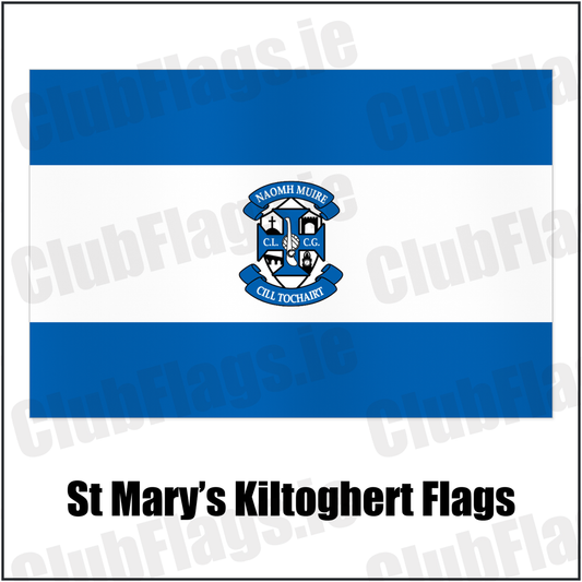 St Mary’s Kiltoghert Flags with the club crest and colours, Leitrim GAA - ClubFlags.ie