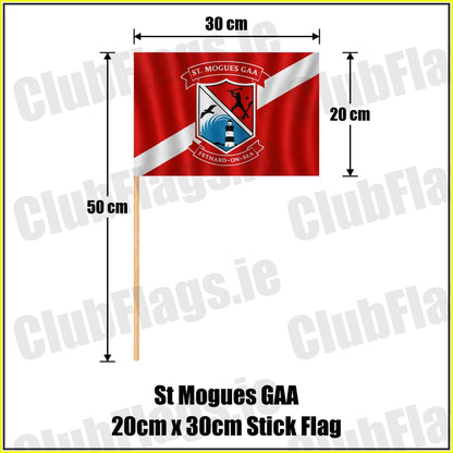 St Mogues GAA 20cm x 30cm Stick Flag - ClubFlags.ie
