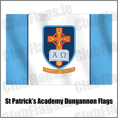 St Patrick’s Academy Dungannon Flags with the club crest and colours, Tyrone GAA - ClubFlags.ie