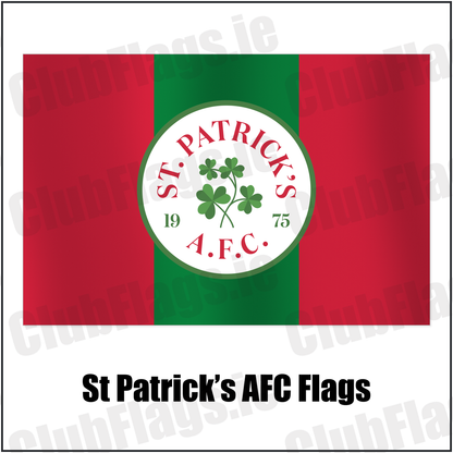 St Patrick’s AFC Flags with the club crest and colours, Carlow football - ClubFlags.ie