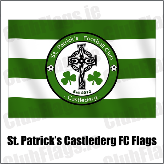 St. Patrick’s Castlederg FC Flags with the club crest and colours, Tyrone Football - ClubFlags.ie