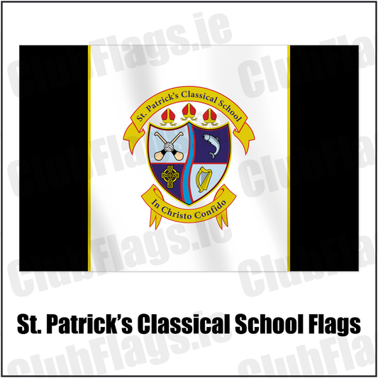 St. Patrick’s Classical School Flags with the club crest and colours, Meath GAA - ClubFlags.ie