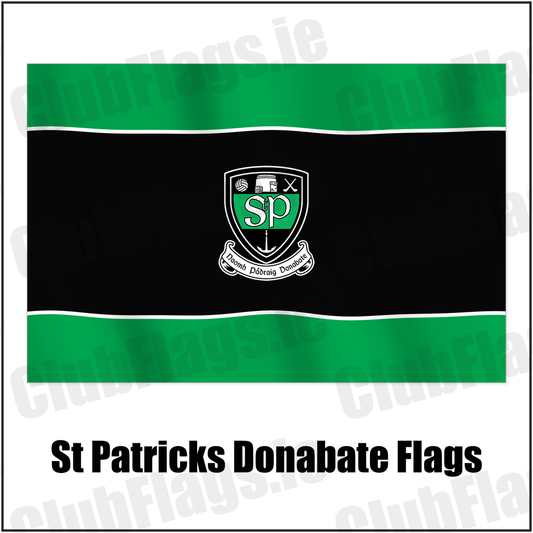 St Patricks Donabate Flags with the club crest and colours, Dublin GAA - ClubFlags.ie