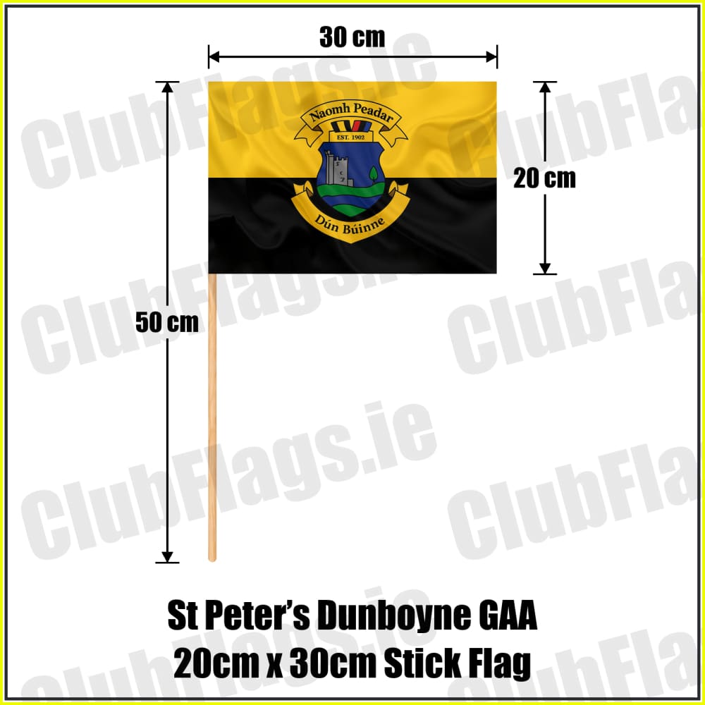 St Peter’s Dunboyne GAA 20cm x 30cm Stick Flag - ClubFlags.ie