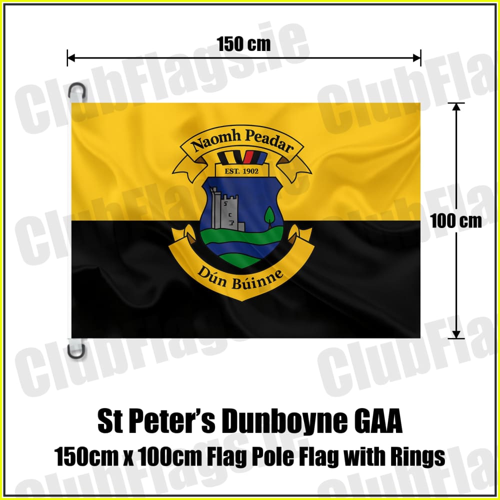 St Peter’s Dunboyne GAA 150cm x 100cm Flag Pole Flag with Rings - ClubFlags.ie