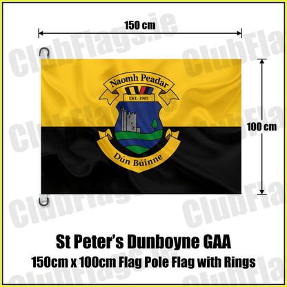 St Peter’s Dunboyne GAA 150cm x 100cm Flag Pole Flag with Rings - ClubFlags.ie