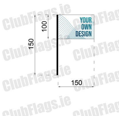 St. Vincent’s Basketball Club Flag - 100 x 150cm Stick Flag / Dublin - Basketball Club