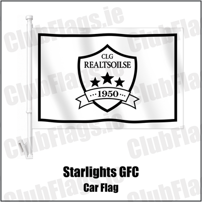 Starlights GFC Car Flag with the club crest and colours, Dublin GAA - ClubFlags.ie