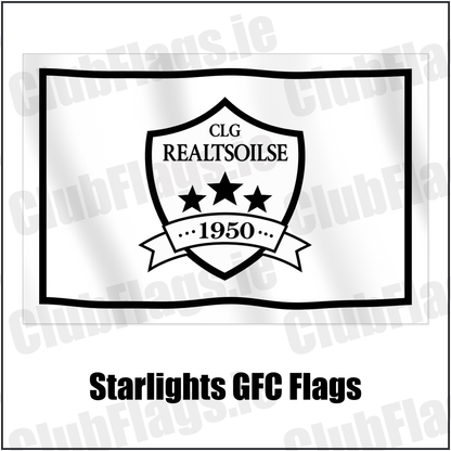 Starlights GFC Flags with the club crest and colours, Dublin GAA - ClubFlags.ie