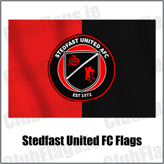 Stedfast United FC Flags with the verified club crest and colours, Dublin Football - ClubFlags.ie