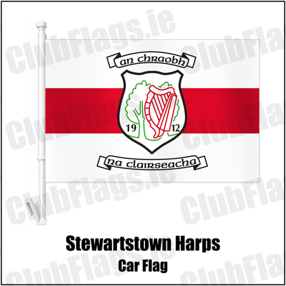 Stewartstown Harps Car Flag with the club crest and colours, Tyrone GAA - ClubFlags.ie