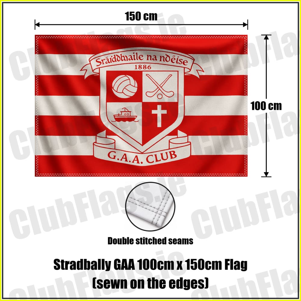 Stradbally GAA 100cm x 150cm Flag (sewn on the edges) - ClubFlags.ie