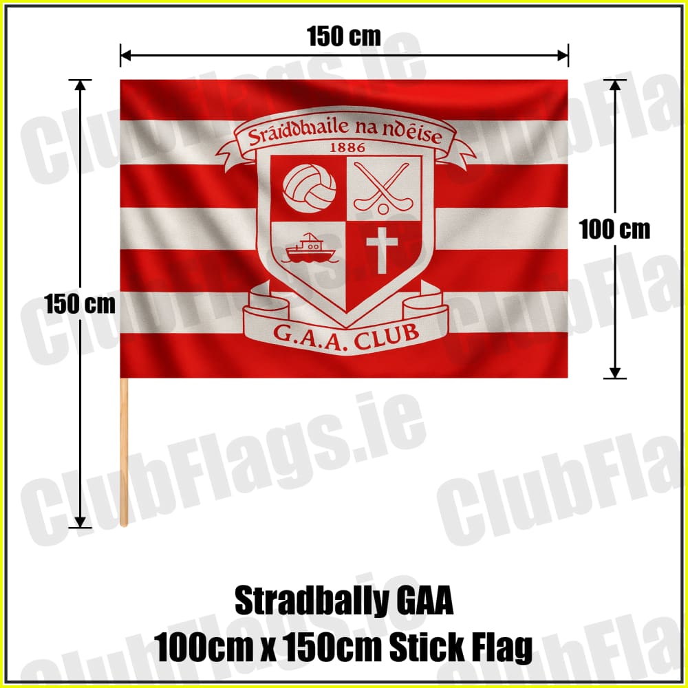 Stradbally GAA 100cm x 150cm Stick Flag - ClubFlags.ie