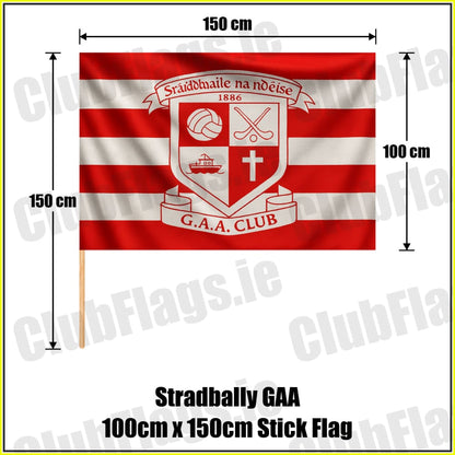 Stradbally GAA 100cm x 150cm Stick Flag - ClubFlags.ie