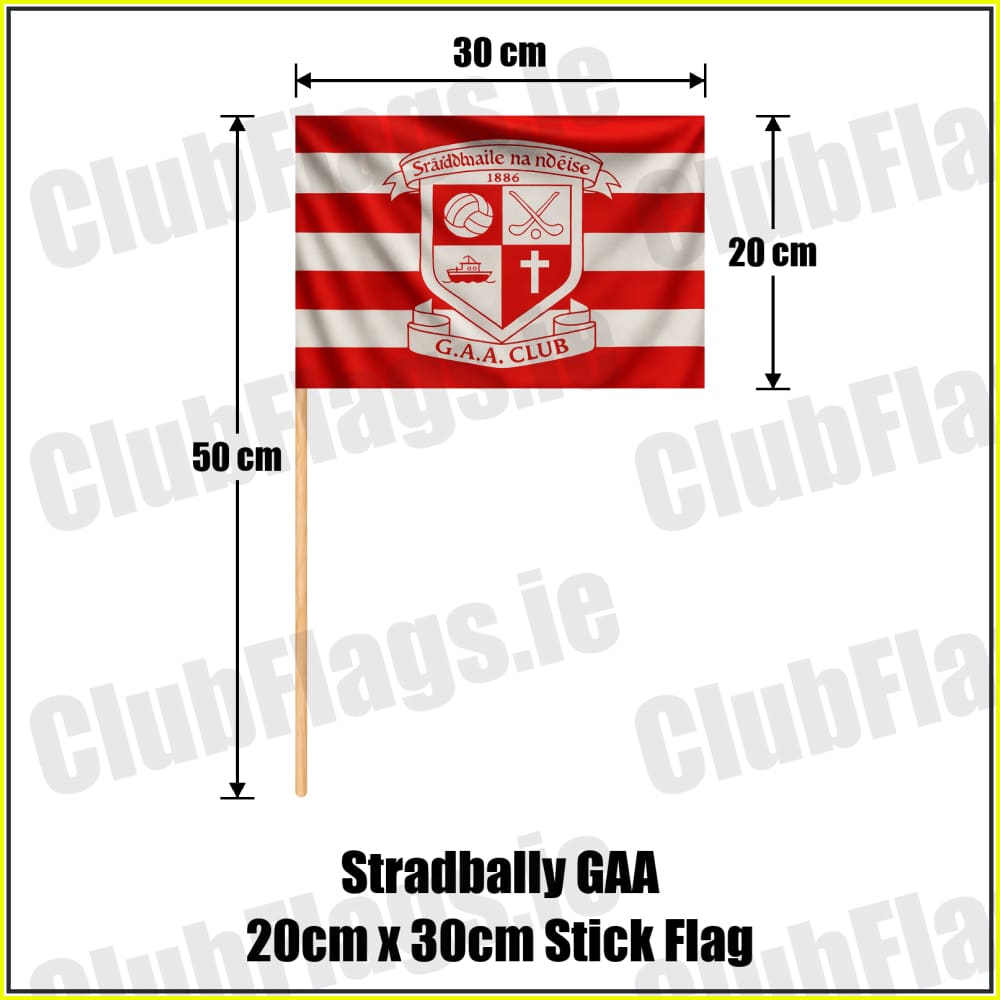 Stradbally GAA 20cm x 30cm Stick Flag - ClubFlags.ie