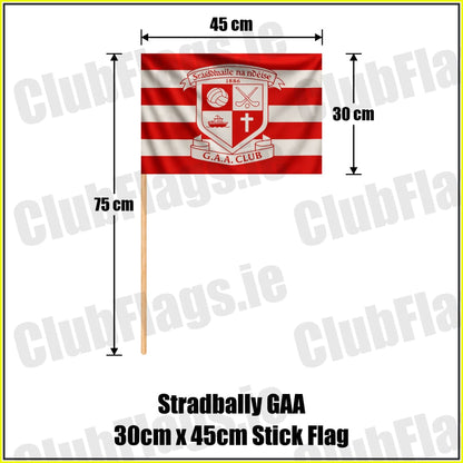 Stradbally GAA 30cm x 45cm Stick Flag - ClubFlags.ie