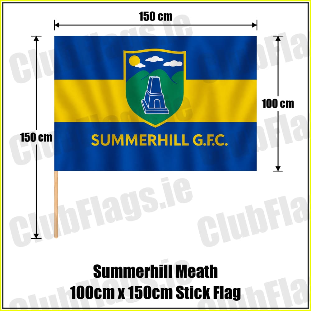 Summerhill Meath 100cm x 150cm Stick Flag - ClubFlags.ie