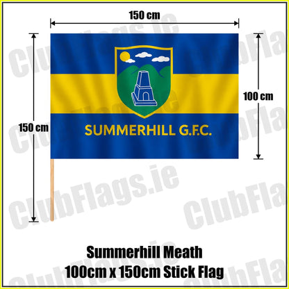 Summerhill Meath 100cm x 150cm Stick Flag - ClubFlags.ie