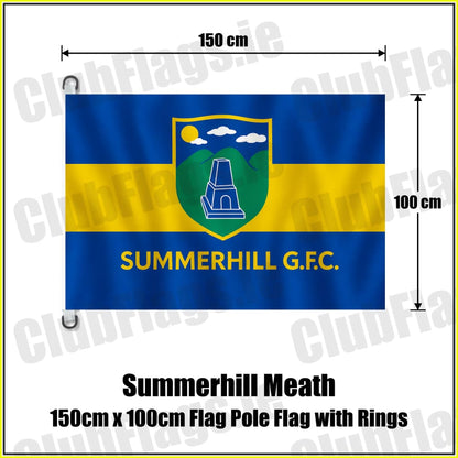 Summerhill Meath 150cm x 100cm Flag Pole Flag with Rings - ClubFlags.ie