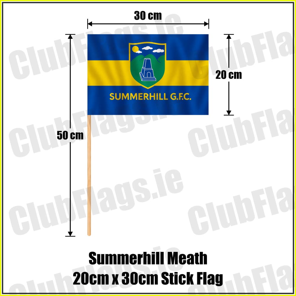 Summerhill Meath 20cm x 30cm Stick Flag - ClubFlags.ie