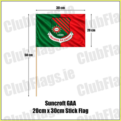 Suncroft GAA 20cm x 30cm Stick Flag