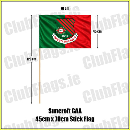 Suncroft GAA 45cm x 70cm Stick Flag