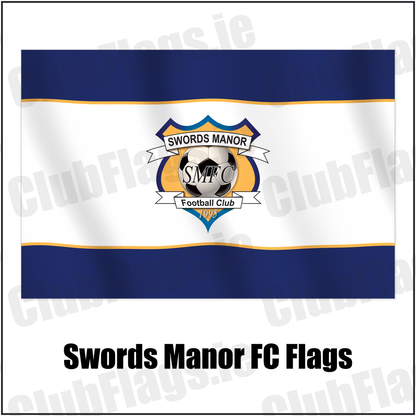 Swords Manor FC Flags with the club crest and colours, Dublin Football - ClubFlags.ie