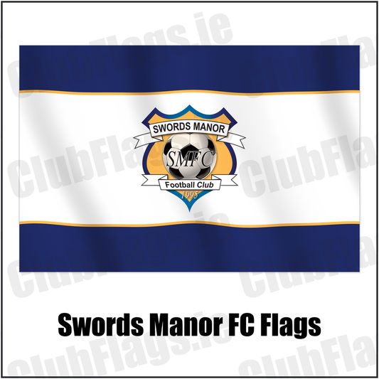 Swords Manor FC Flags with the club crest and colours, Dublin Football - ClubFlags.ie