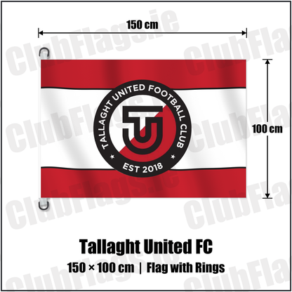 Tallaght United FC 150cm x 100cm Flag Pole Flag with Rings with the club crest and colours, Dublin Football - ClubFlags.ie