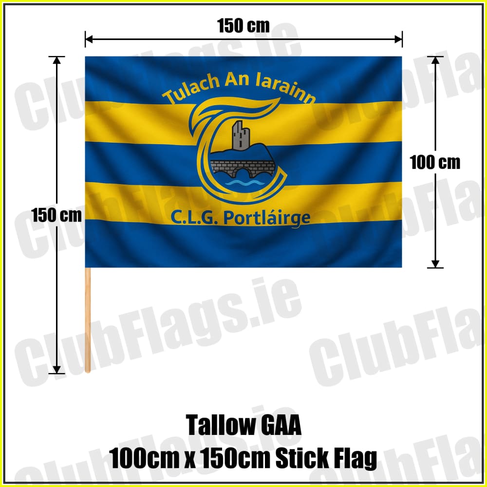 Tallow GAA 100cm x 150cm Stick Flag - ClubFlags.ie