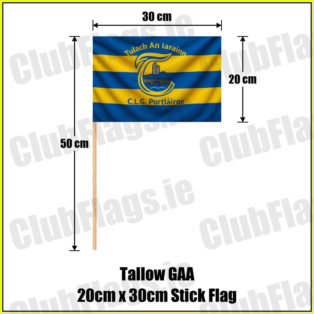 Tallow GAA 20cm x 30cm Stick Flag - ClubFlags.ie