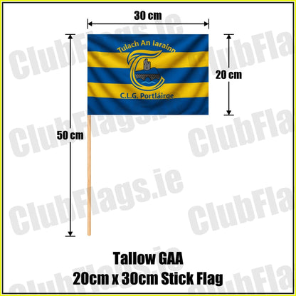 Tallow GAA 20cm x 30cm Stick Flag - ClubFlags.ie