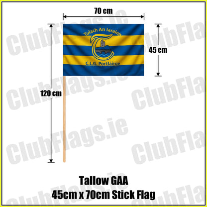 Tallow GAA 45cm x 70cm Stick Flag - ClubFlags.ie