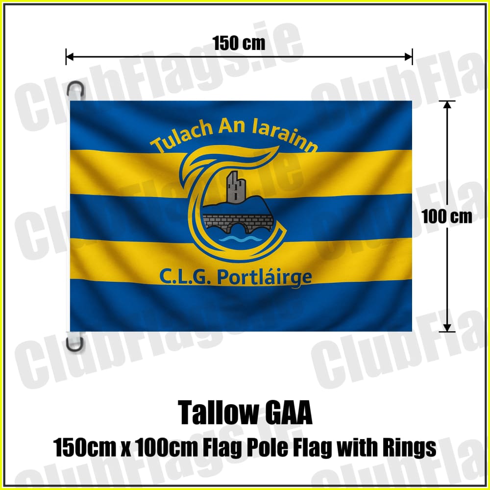 Tallow GAA 150cm x 100cm Flag Pole Flag with Rings - ClubFlags.ie