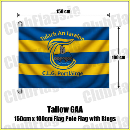Tallow GAA 150cm x 100cm Flag Pole Flag with Rings - ClubFlags.ie